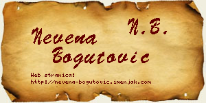 Nevena Bogutović vizit kartica